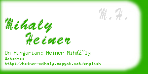 mihaly heiner business card